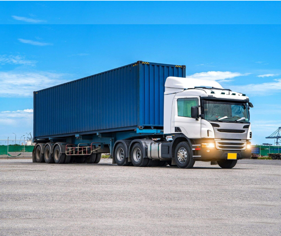 The truck is transporting cargo.