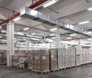 A large amount of cargo piled up on the floor